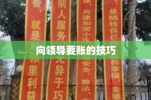 向领导要账的技巧