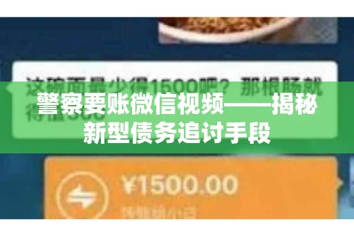 警察要账微信视频——揭秘新型债务追讨手段