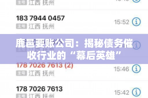 鹿邑要账公司：揭秘债务催收行业的“幕后英雄”