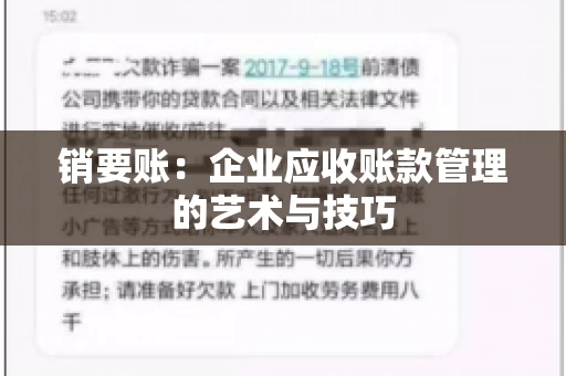 销要账:企业应收账款管理的艺术与技巧 销要账:企业应收账款管理的艺术与技巧