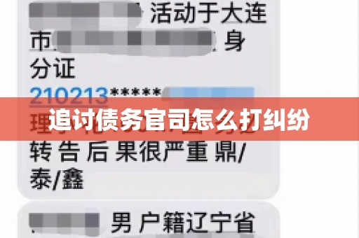 追讨债务官司怎么打纠纷