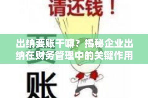 出纳要账干嘛？揭秘企业出纳在财务管理中的关键作用